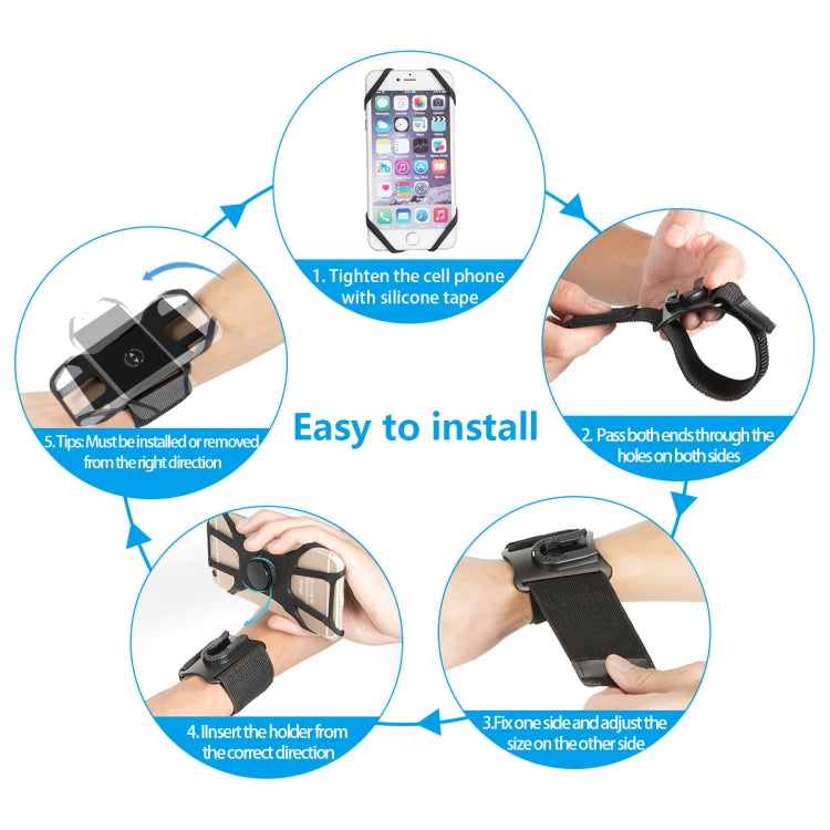 Detachable Rotating Arm Wristband Sports Mobile Phone Case  Suitable For 4.5-7 Inch Mobile Phones, 2 In 1