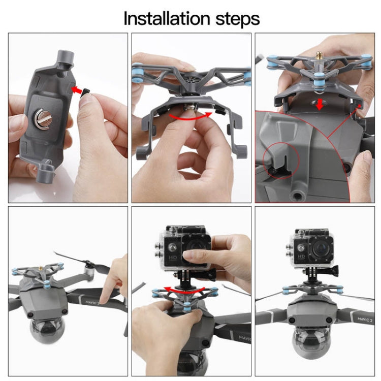 RCSTQ RCGEEK for DJI Mavic 2 Multi-function Expansion Bracket Shock Mount Set, Shock Mount+LED Light Set, Shock Mount Bracket Set, Shock Mount+Building Blocks