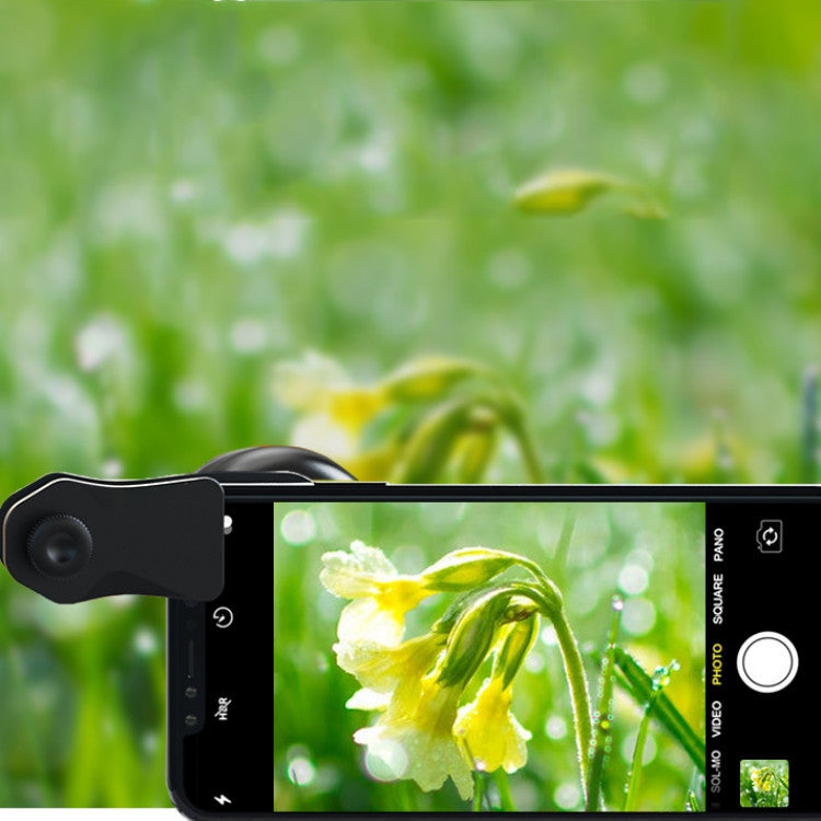 APEXEL APL-HD52IN1WM 2 in 1 Distortion-free HD 120-degree Wide-angle + 10X Macro Universal SLR External Mobile Phone Lens Set