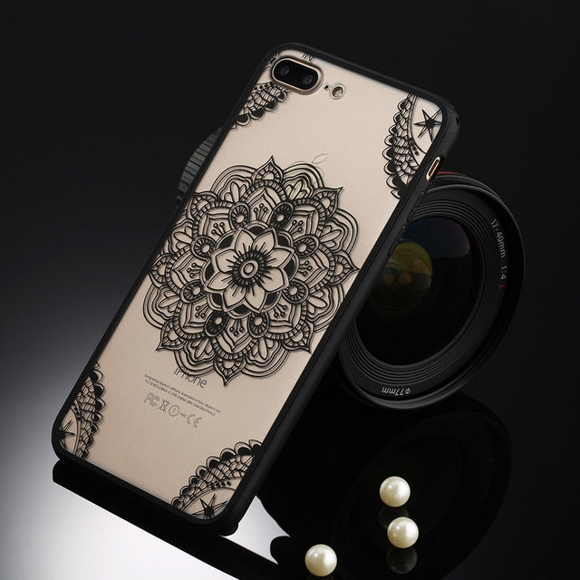 Sexy Floral Pattern TPU + PC Protective Cover Cases for iPhone 7 Plus / 8 Plus, A, B, C, D, E, F