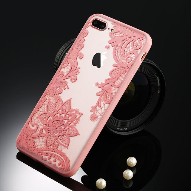 Sexy Floral Pattern TPU + PC Protective Cover Cases for iPhone 7 Plus / 8 Plus, A, B, C, D, E, F