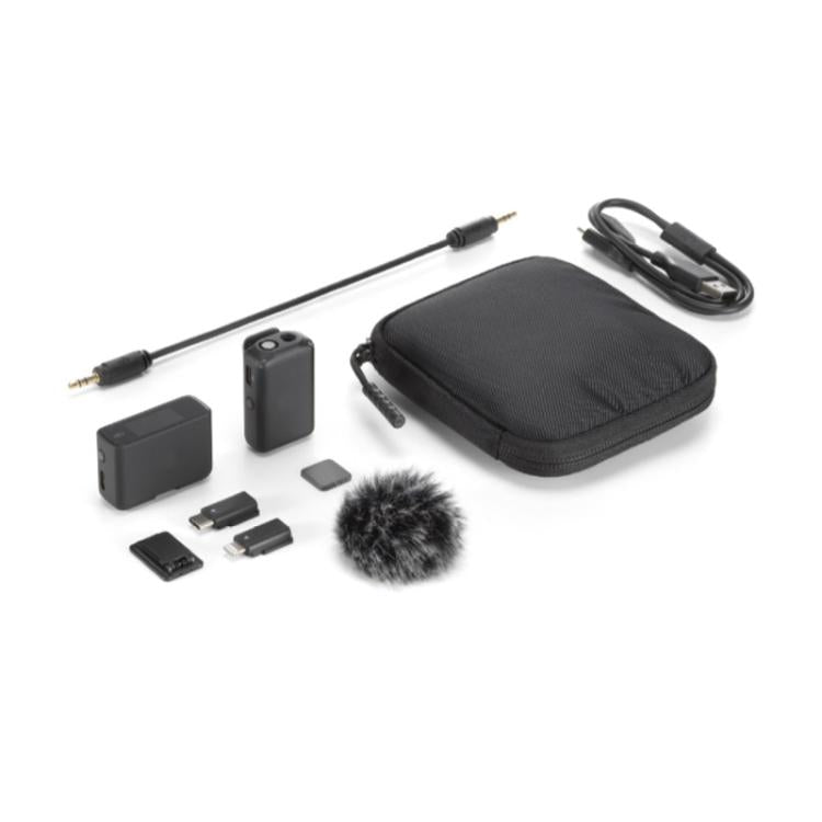 Original DJI Mic Wireless Transmission With OLED Touch Screen, 2 Transmitters 1 Receiver, 1 Transmitters 1 Receiver