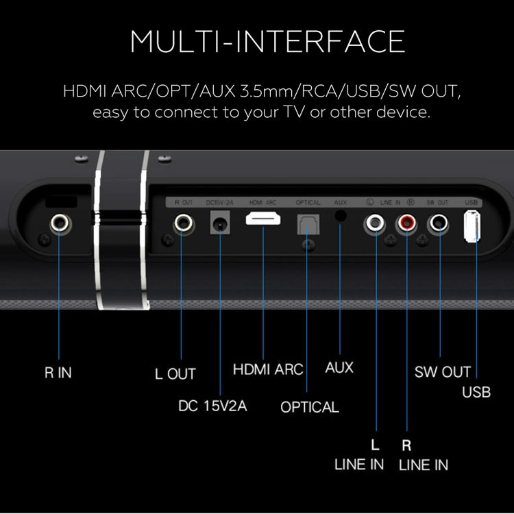 LP-1807 Echo Wall Home Theater Surround Stereo Speaker Soundbar