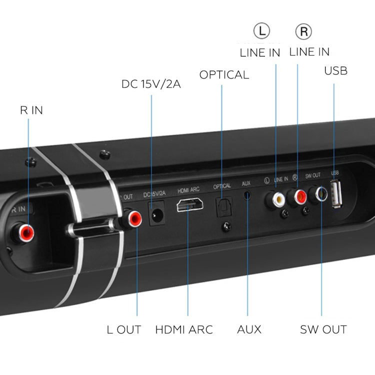 LP-1807 Echo Wall Home Theater Surround Stereo Speaker Soundbar