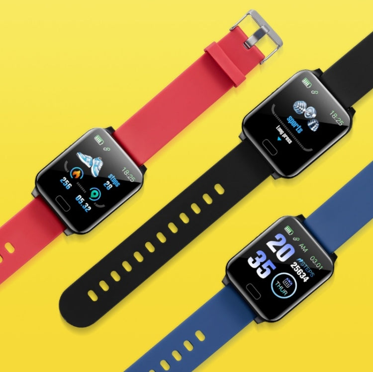 Bracelet connecté Y12 avec écran de 1,1 pouce, étanchéité IP67, compatible NFC, appels Bluetooth, surveillance du sommeil, fréquence cardiaque et tension artérielle, bleu, noir, rouge