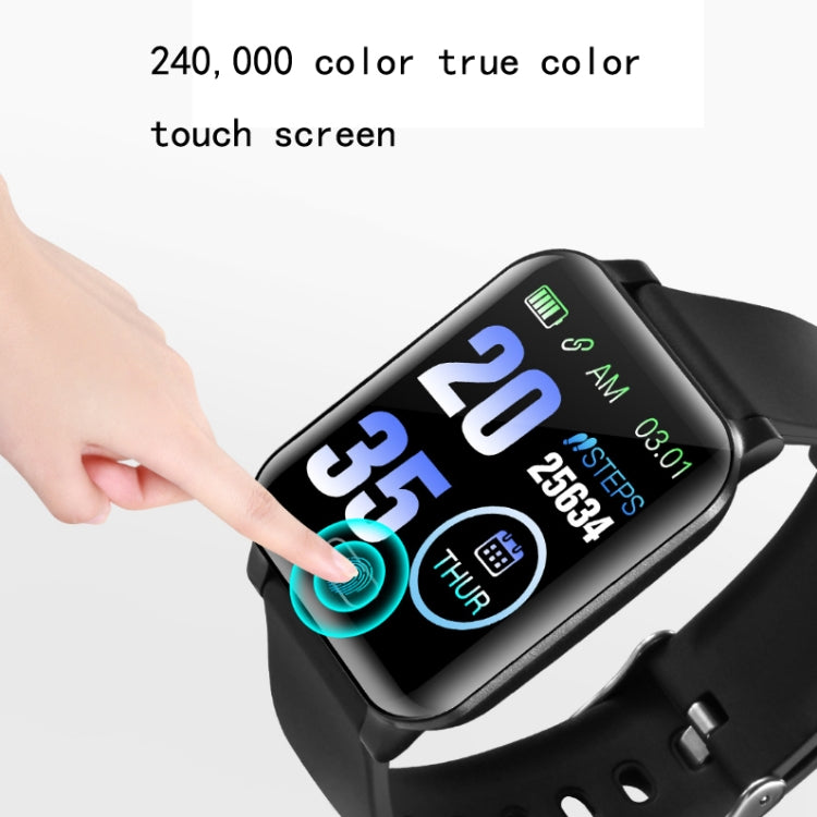 Bracelet connecté Y12 avec écran de 1,1 pouce, étanchéité IP67, compatible NFC, appels Bluetooth, surveillance du sommeil, fréquence cardiaque et tension artérielle, bleu, noir, rouge