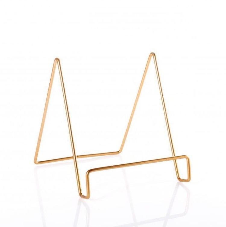 4 PCS Desktop Iron Art Plating Bracket for iPad / CD Display / Cookbook / Plate, Golden, Rose Gold