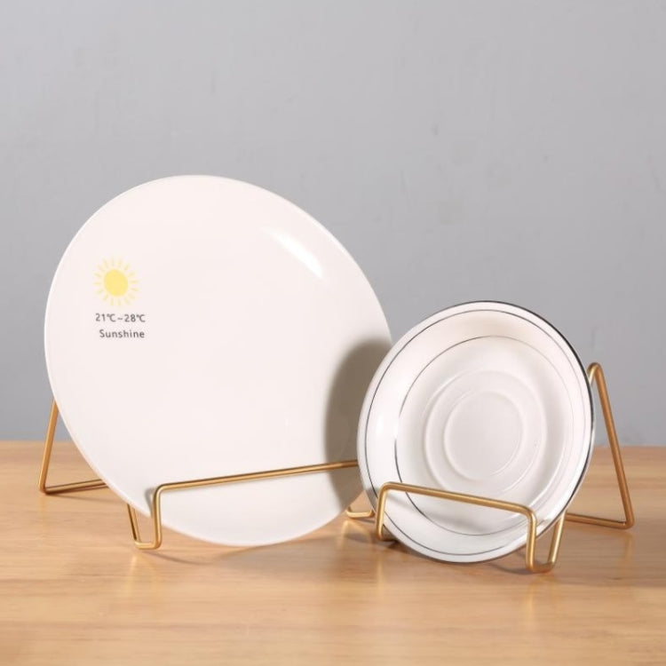 4 PCS Desktop Iron Art Plating Bracket for iPad / CD Display / Cookbook / Plate, Golden, Rose Gold