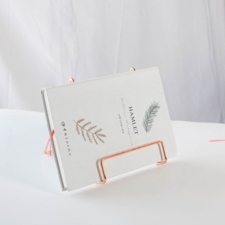 4 PCS Desktop Iron Art Plating Bracket for iPad / CD Display / Cookbook / Plate, Golden, Rose Gold