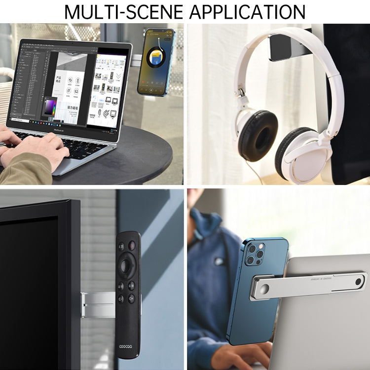 Oatsbasf  Mobile Phone Computer Sync Screen Aluminum Alloy Bracket Computer Expansion Bracket, Silver, Gray