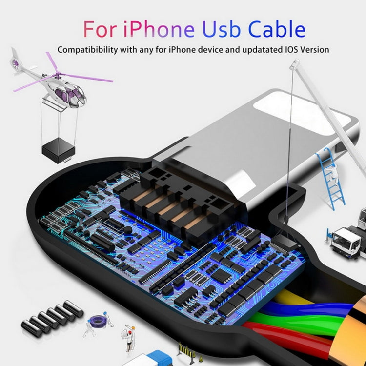 MCDODO 2A USB to 8 Pin Fast Charging Data Cable, 0.5m, 1.2m, 1.8m