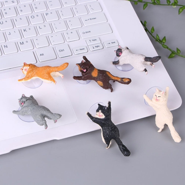 60 PCS Sucker Design Cute Cat Smartphone Holder, White, Gray, Orange, Brown orange, Black, White 02