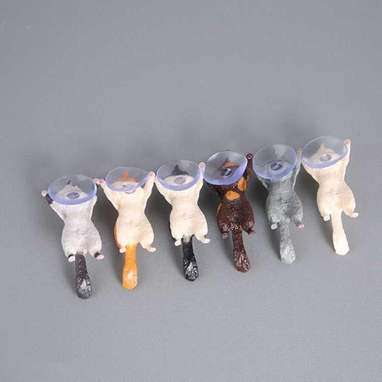 60 PCS Sucker Design Cute Cat Smartphone Holder, White, Gray, Orange, Brown orange, Black, White 02