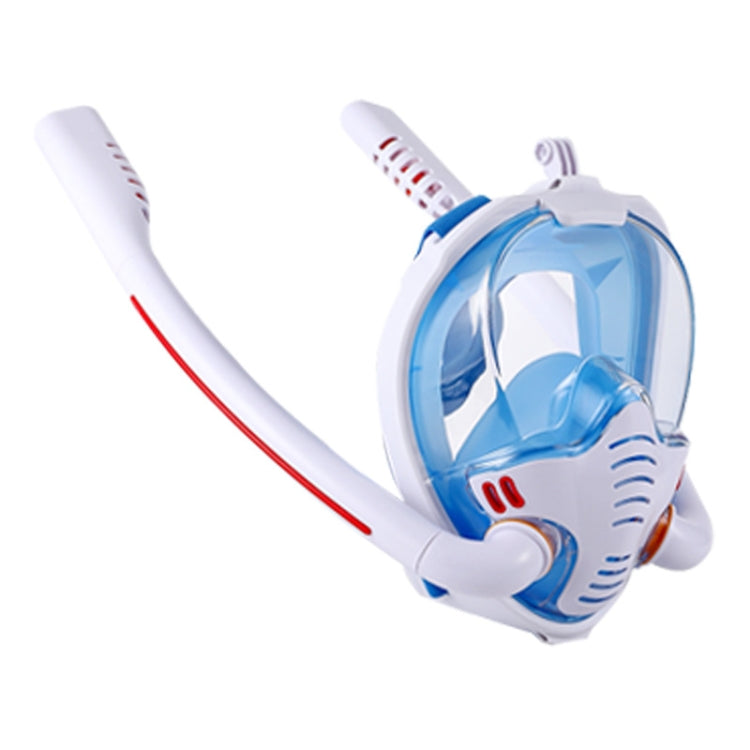 Snorkeling Mask Double Tube Silicone Full Dry Diving Mask Adult Swimming Mask Diving Goggles, S/M, L/XL