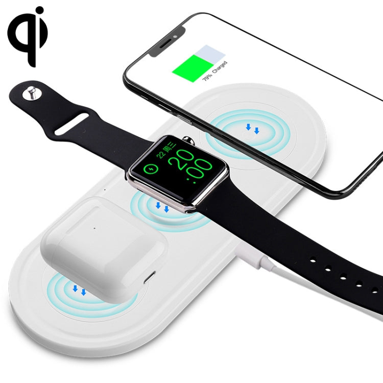 Chargeur sans fil multifonction 3 en 1 10 W KT-W50A8 pour iPhone, iWatch et AirPods