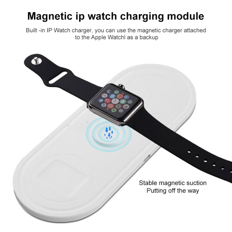 Chargeur sans fil multifonction 3 en 1 10 W KT-W50A8 pour iPhone, iWatch et AirPods