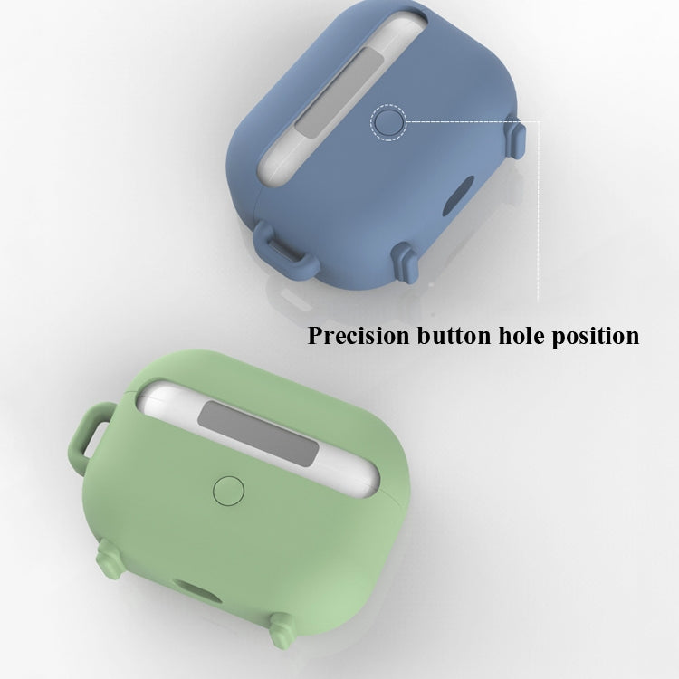 2 PCS Retro Radio Shape Protective Cover Silicone Case for AirPods Pro, Green, Blue Gray, Matcha Green, Pink, Green+Finger Ring