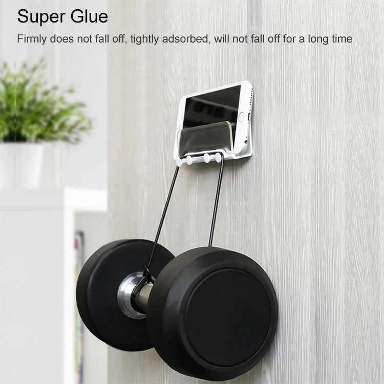 Free Punching Wall Phone Holder Wall-Mounted Charging Base Bracket, (White)