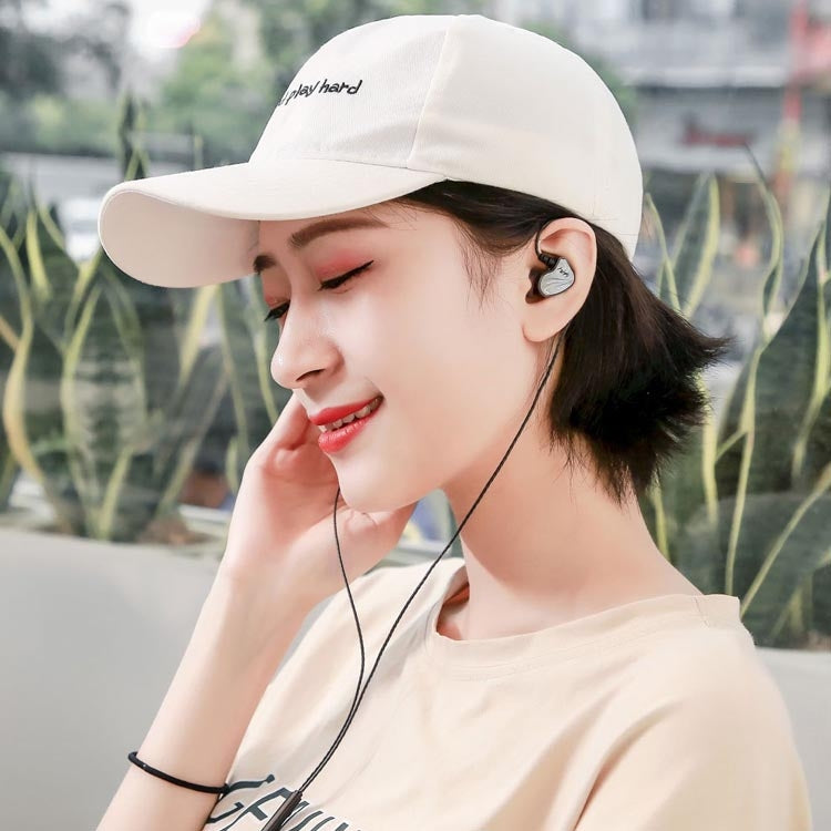In-Ear Earphone Bass Mobile Phone Game Sports Wired Headset, Black, Silver