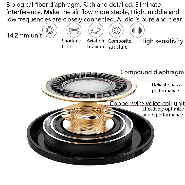 In-Ear Earphone Bass Mobile Phone Game Sports Wired Headset, Black, Silver