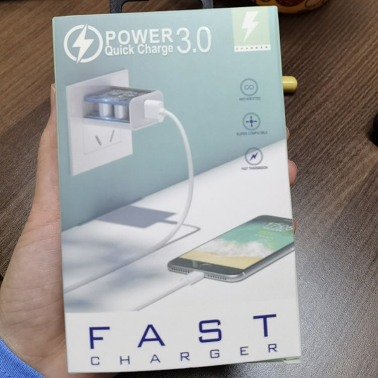 18W PD + QC 3.0 Fast Charge Travel Charger Power Adapter With LED Indication Function, EU Plug Black, US Plug Black, UK Plug Black, EU Plug White, US Plug White, UK Plug White