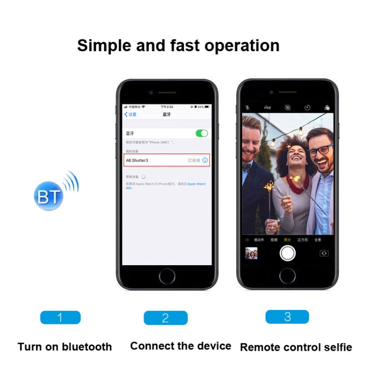 3 PCS Bluetooth Remote Control Diamond-Shaped Bluetooth Selfie Mobile Phone Wireless Shutter Camera Remote Control