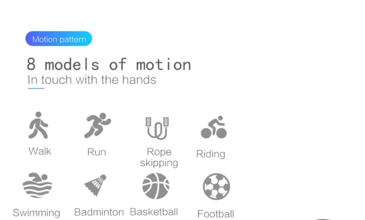 P68 Smart Watches Heart Rate Monitor Blood Pressure Activity Tracker for Xiaomi Band 3 Huawei Color Band 2, TBD056989501A, TBD056989501B, TBD056989501C, TBD056989501D, TBD056989501E, TBD056989501F, TBD056989501G