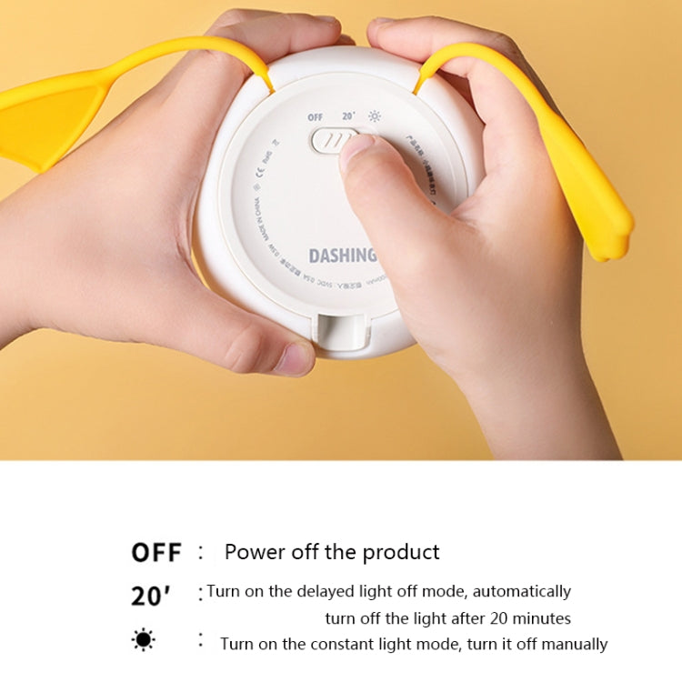 Silicone LED Night Light Mobile Phone Holder, Yellow Mouth, Blue Mouth