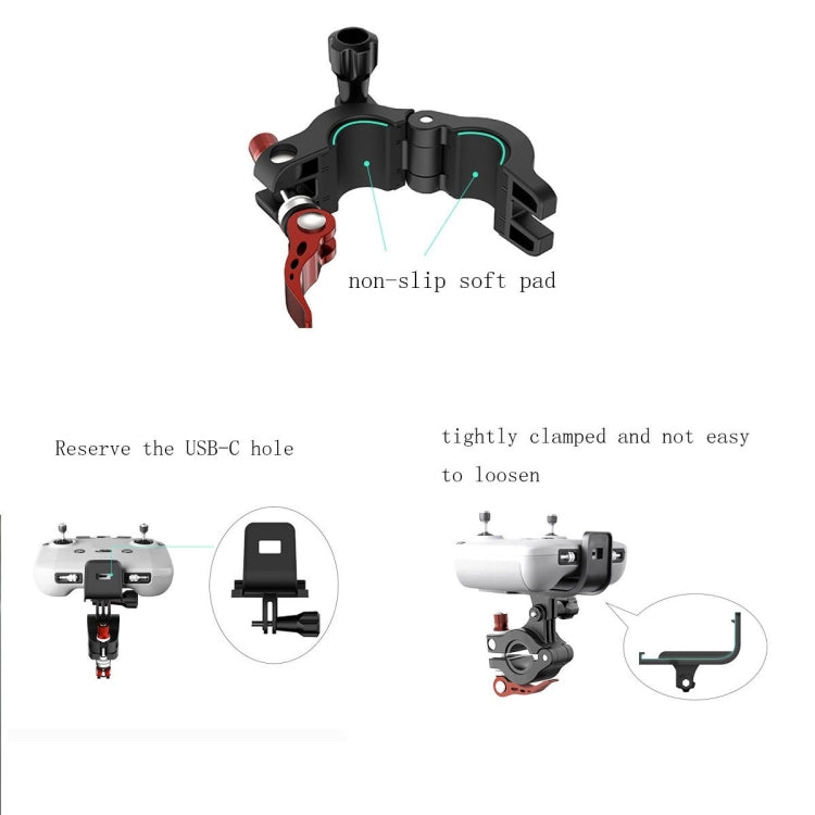 Sunnylife AIR2-Q9402 For DJI Air 2S / Mini 2 / Mavic Air 2 Remote Control Bicycle Holder Mount Bracket, AIR2-Q9402