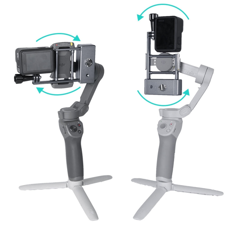 Sunnylife OM4-Q9417 Aluminum Alloy Mount Plate Adapter Action Camera Clamp Adapter Clip for DJI OSMO Action / GoPro HERO9 Black /8 Black, DJI Osmo Mobile 3 / OM4 Gimbal, For DJI Osmo Mobile 3