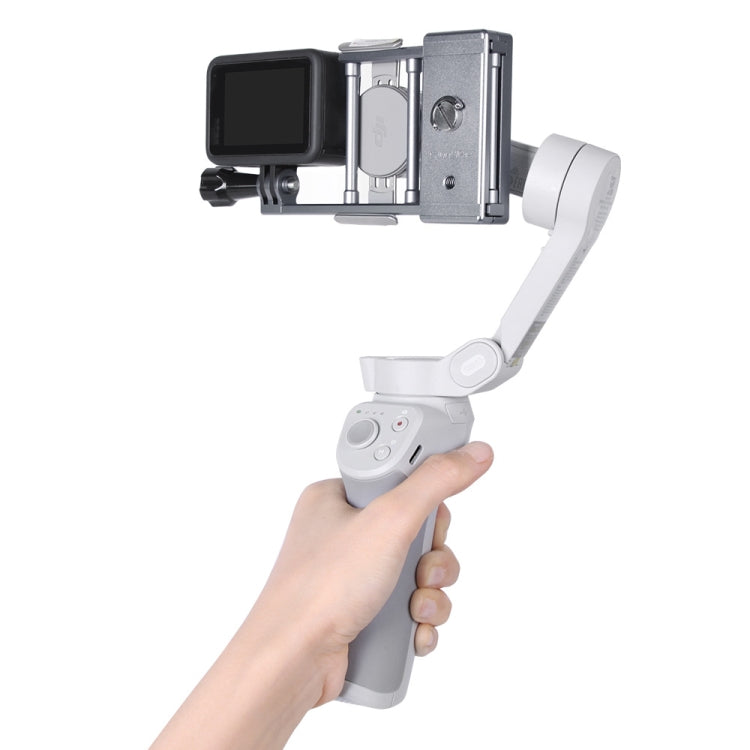 Sunnylife OM4-Q9417 Aluminum Alloy Mount Plate Adapter Action Camera Clamp Adapter Clip for DJI OSMO Action / GoPro HERO9 Black /8 Black, DJI Osmo Mobile 3 / OM4 Gimbal, For DJI Osmo Mobile 3
