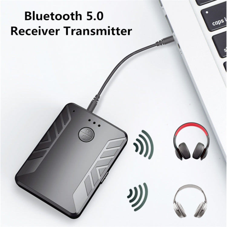 Transmetteur audio Bluetooth 5.0 T19, récepteur d'appel, adaptateur 3-en-1 pour téléviseur et ordinateur