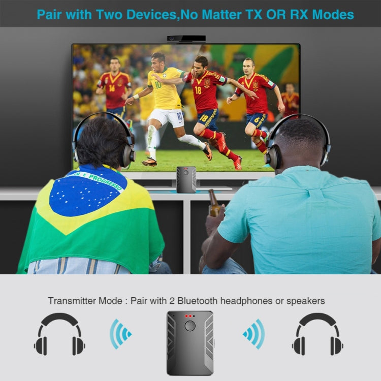 Transmetteur audio Bluetooth 5.0 T19, récepteur d'appel, adaptateur 3-en-1 pour téléviseur et ordinateur