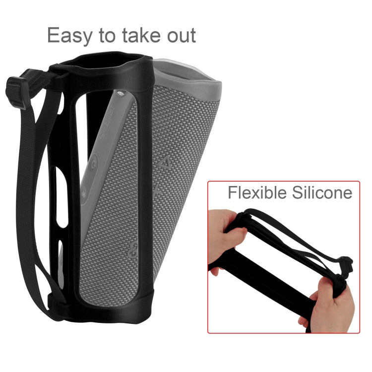 Suitable for JBL Flip5 Speaker Silicone Protective Sleeve Hollow Portable Soft Silicone Sleeve, Red, Blue, Black