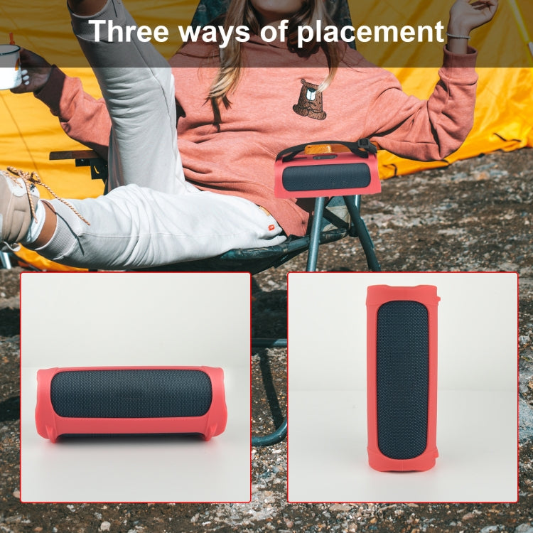 Suitable for JBL Flip5 Speaker Silicone Protective Sleeve Hollow Portable Soft Silicone Sleeve, Red, Blue, Black