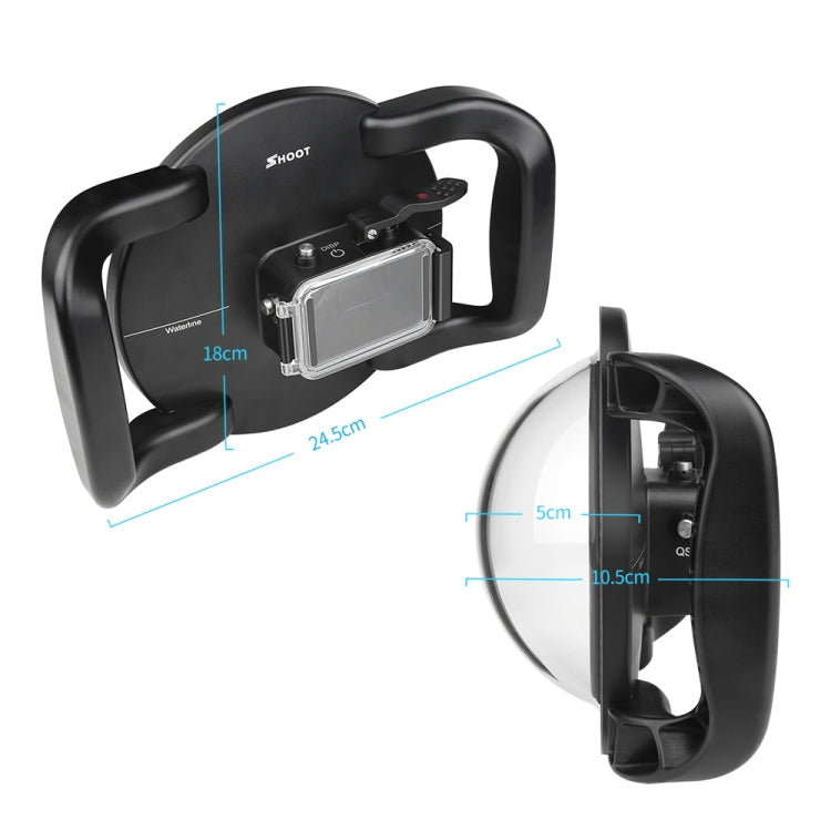 XTGP546 Dome Port Underwater Diving Camera Lens Transparent Cover Housing Case For DJI Osmo Action, For DJI Osmo Action