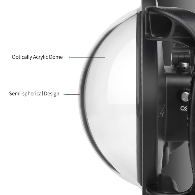 XTGP546 Dome Port Underwater Diving Camera Lens Transparent Cover Housing Case For DJI Osmo Action, For DJI Osmo Action