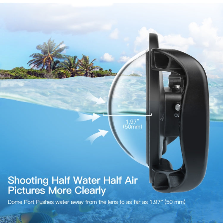 XTGP546 Dome Port Underwater Diving Camera Lens Transparent Cover Housing Case For DJI Osmo Action, For DJI Osmo Action