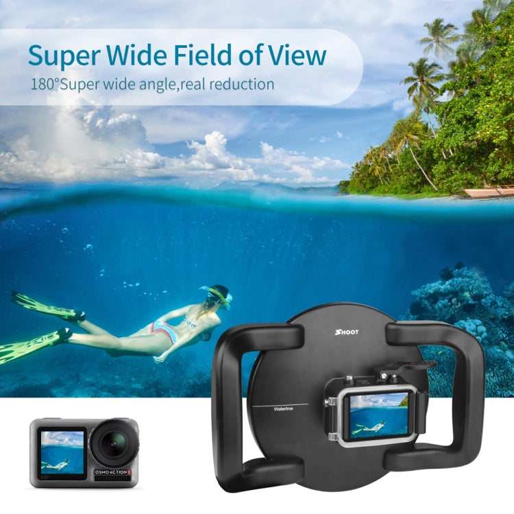 XTGP546 Dome Port Underwater Diving Camera Lens Transparent Cover Housing Case For DJI Osmo Action, For DJI Osmo Action