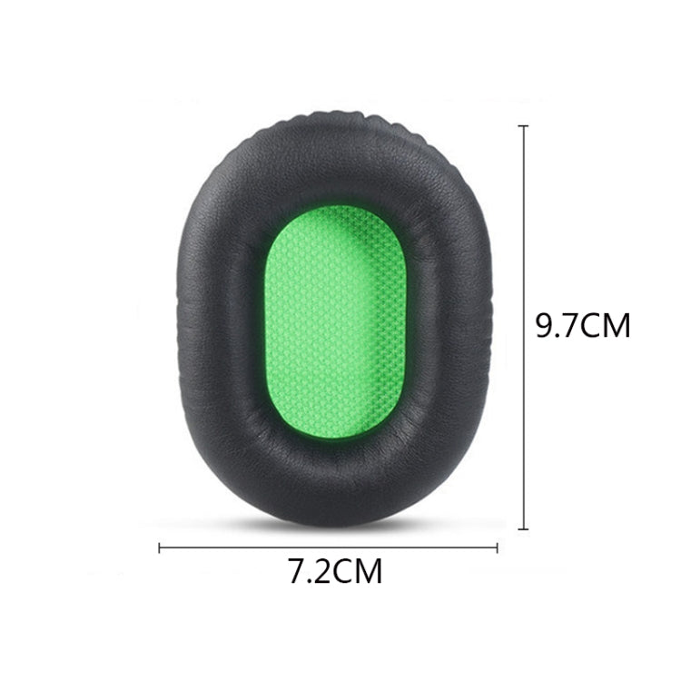 2 PCS Headset Sponge Cover For Razer V2, Black Skin Green Net, Black Skin Black Net, Black Mesh, Black Lambskin