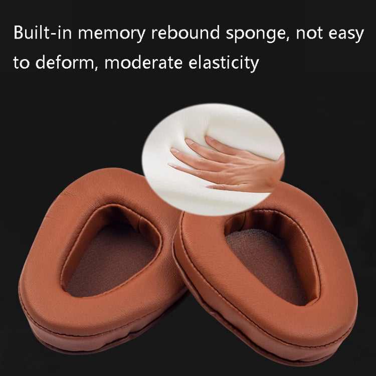 1 Pairs Headphone Sponge Leather Earmuffs For Skullcandy Aviator 2, Black, Brown