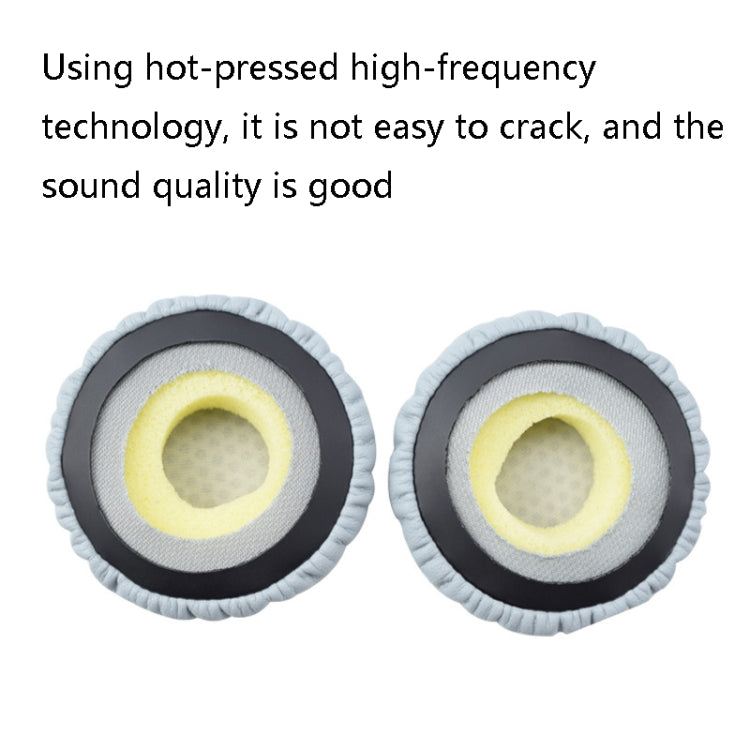 2 PCS Headphones Leather Earmuffs For Edifier W570BT / W670BT, Black, Silver Gray