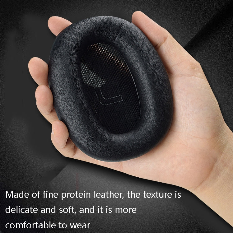 1 Pair Protein Skin Leather Headest Sponge Earmuffs For Edifier W820BT / W808BT / K815 / K815PG1 / H840 / K800 / K830, Black, Gray, Red