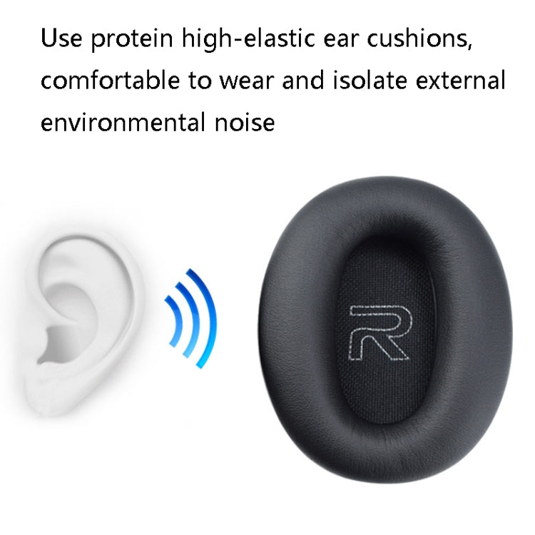 1 Pair Protein Skin Leather Headest Sponge Earmuffs For Edifier W820BT / W808BT / K815 / K815PG1 / H840 / K800 / K830, Black, Gray, Red