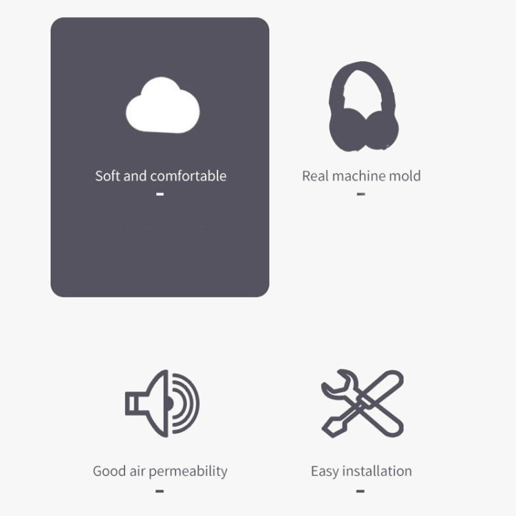 2 PCS Suitable for Logitech G433 G Pro Headphone Cover Sponge Cover Earmuffs, Black Protein Skin, Red Grid, Blue Grid