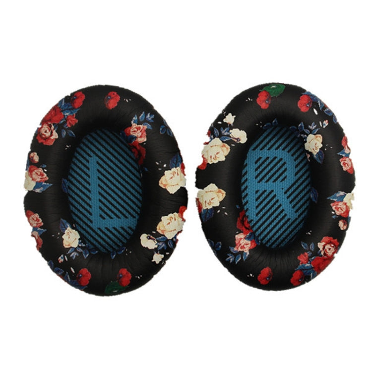 2 PCS Headset Sponge Cover For BOSE QC15 / QC3 / QC2 / QC25 / AE2 / AE2i, Print Color + Blue LR, White + Blue LR, Print Color + Black, Black + Black, White + Black, Print Color + Gray, Khaki  + Gray, Coffee  + Gray, White  + Gray, Gray  + Gray���������...