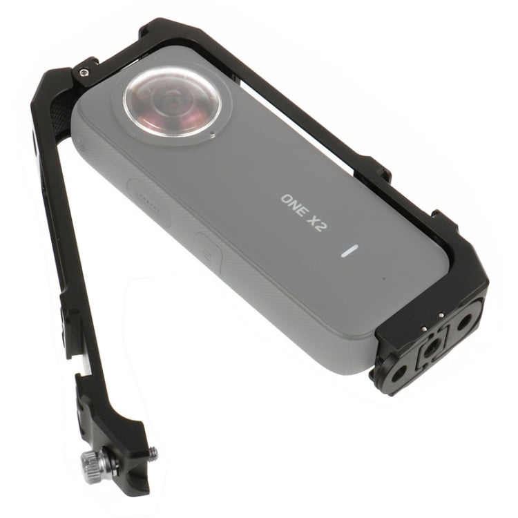 For Insta360 One X-2 Metal Camera Vertical Cage Protection Frame with Cold Shoe, For Insta360 One X-2