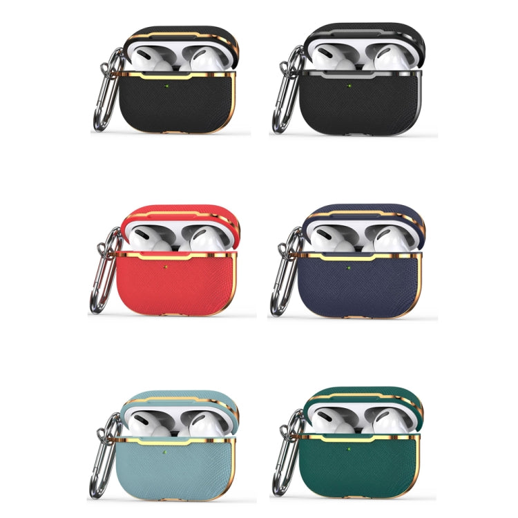 Plated Fabric Bluetooth Earphone Protective Cover + PC Protective Cover Case, For AirPods Pro