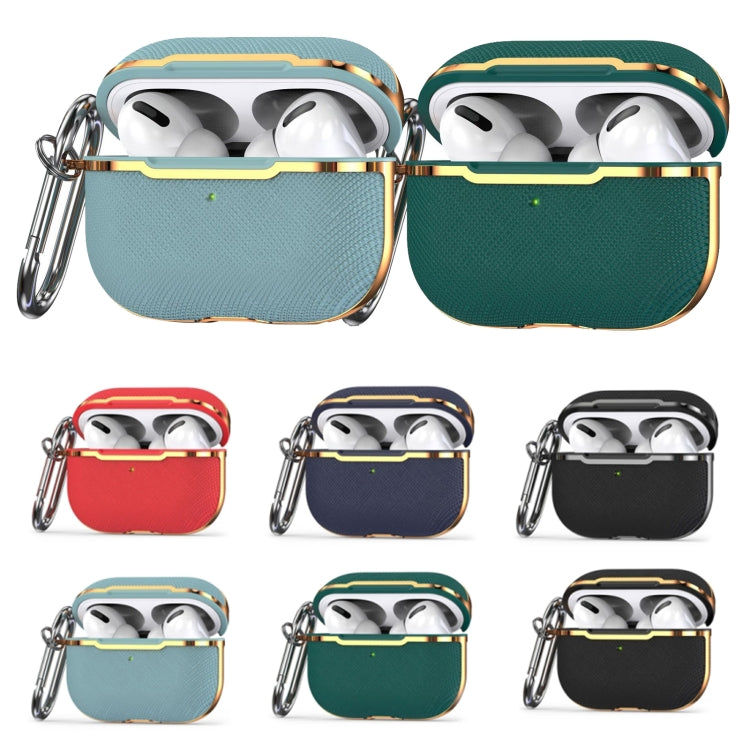 Plated Fabric Bluetooth Earphone Protective Cover + PC Protective Cover Case, For AirPods Pro