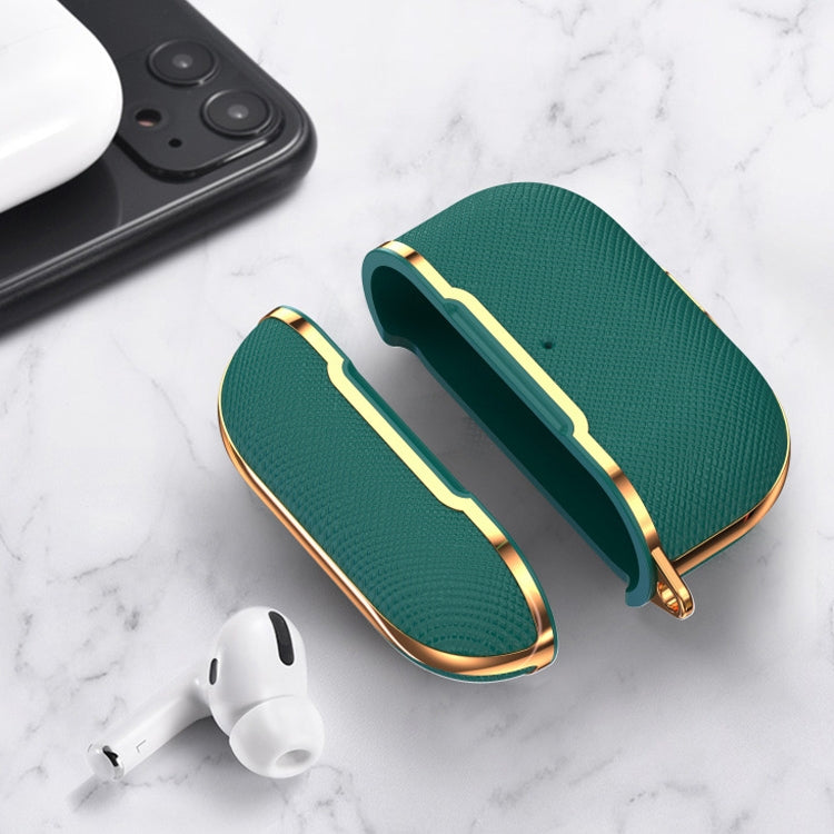 Plated Fabric Bluetooth Earphone Protective Cover + PC Protective Cover Case, For AirPods Pro